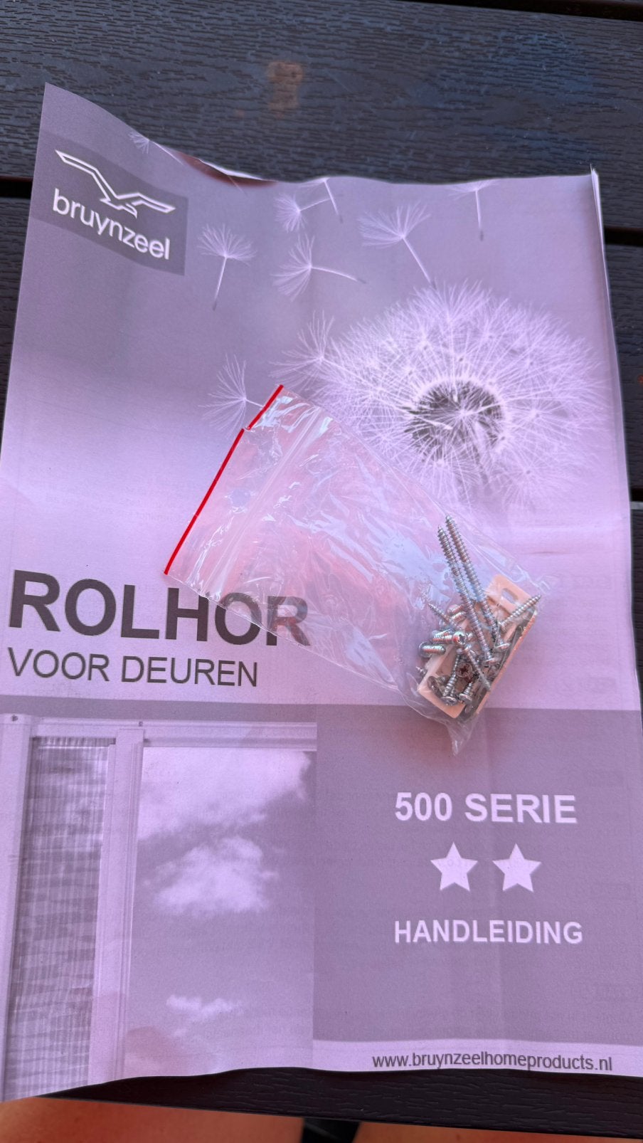 Rolhor deur Bruynzeel 215 hoog 105 breed, Doe-het-zelf en Verbouw, Deuren en Horren, Hordeur, Nieuw, Schuifdeur, Ophalen