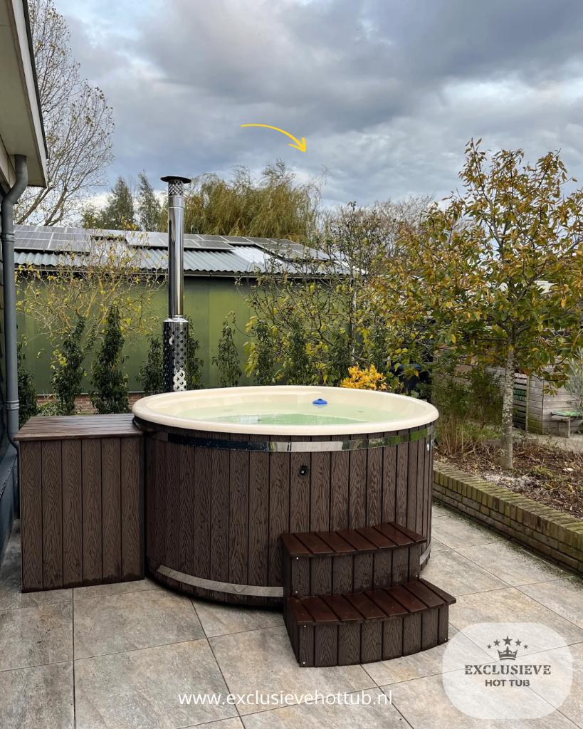 Hottub te koop|Houtgestookt|Elektrisch of Hybride|NIEUW, Ophalen of Verzenden, Nieuw, Trap