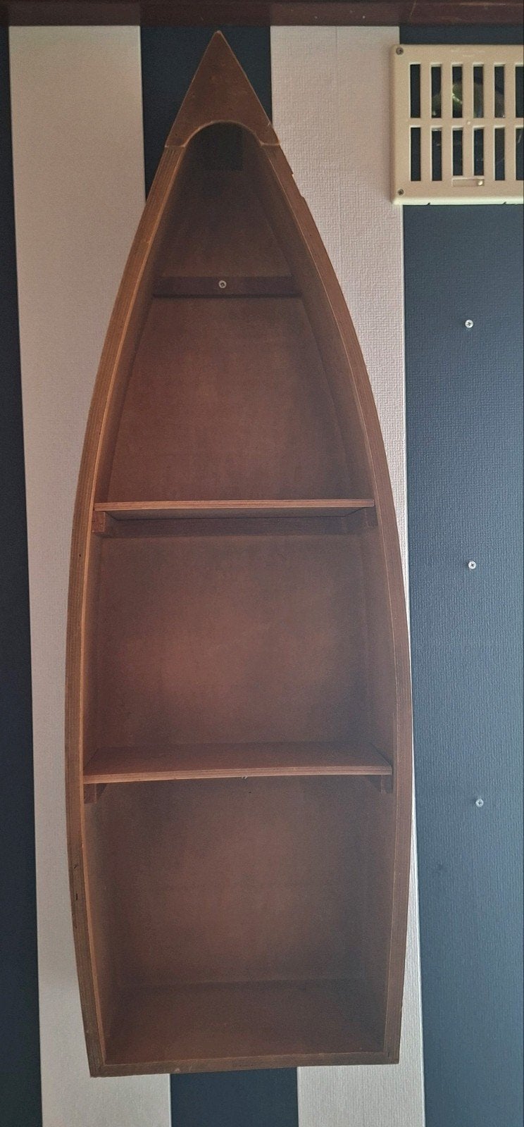 Decoratieve Boekenplank in Bootvorm - Hout en Blauw, Hout, Gebruikt, Blauw, Overige stijlen