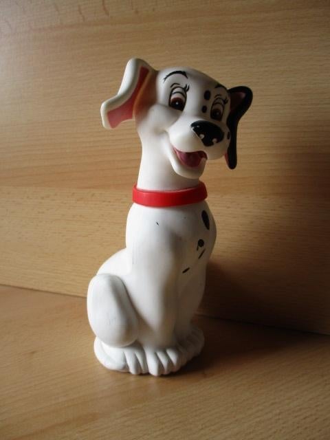Disney 101 Dalmatiers zeepfles  pup met rode halsband  19cm, Ophalen of Verzenden, Overige figuren, Gebruikt, Beeldje of Figuurtje