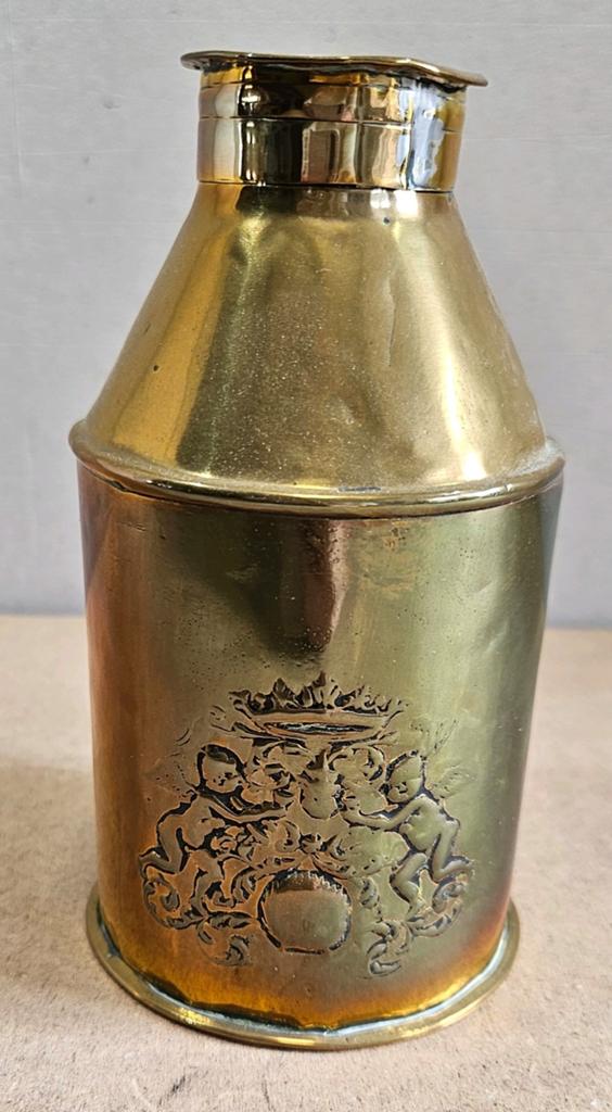 Antiek koperen theebusje, Ophalen of Verzenden, Koper