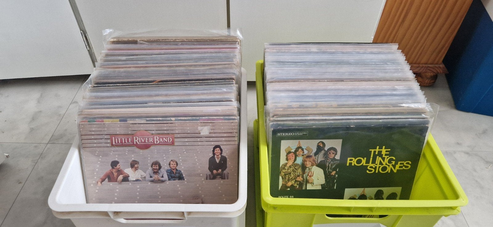 2 kratten met 140 diverse LP's - Pop & Rock, Ophalen, LP, Gebruikt, 12 inch