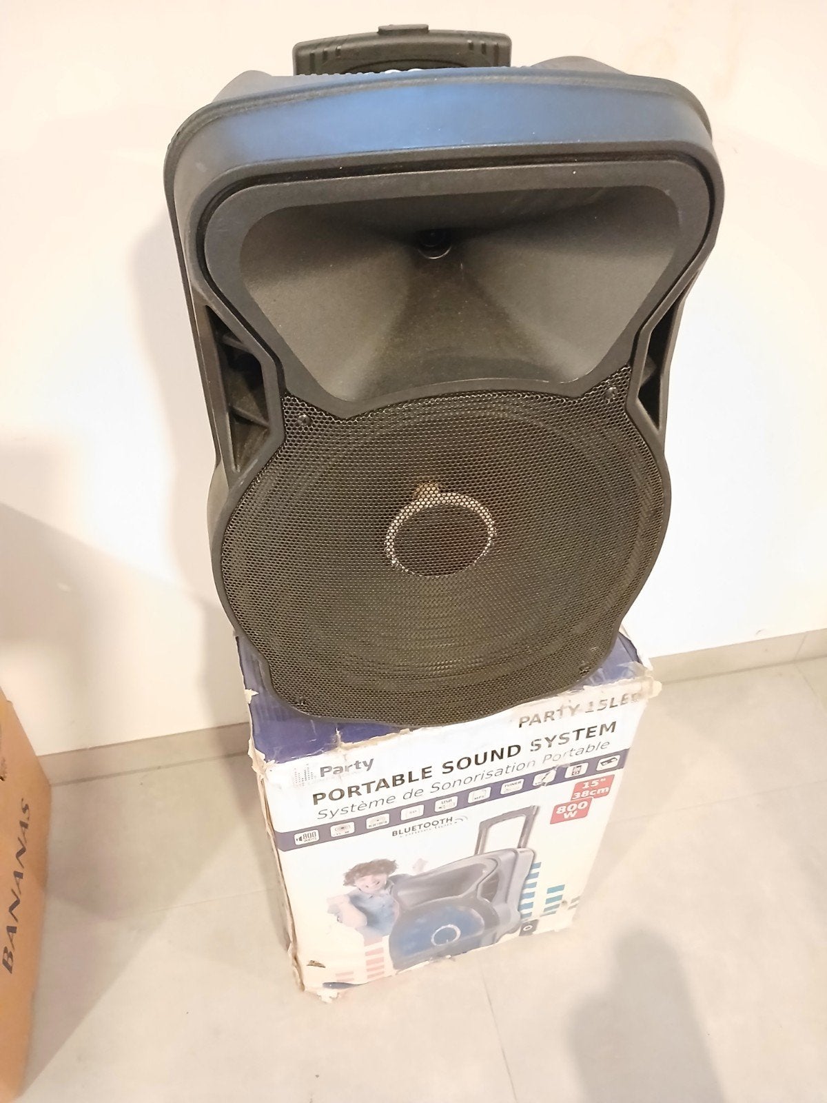 Bluetooth Party Speaker 800W met Accu - 60 cm hoog, 150 watt of meer, Party speaker, Ophalen of Verzenden, Zo goed als nieuw