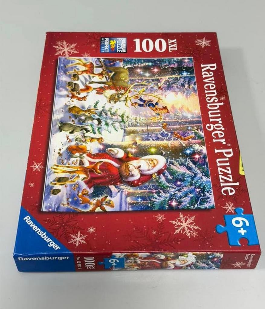Ravensburger Kinderpuzzel Kerst Bos XL 100 stukjes 6+ puzzel, Nieuw, H, H, H