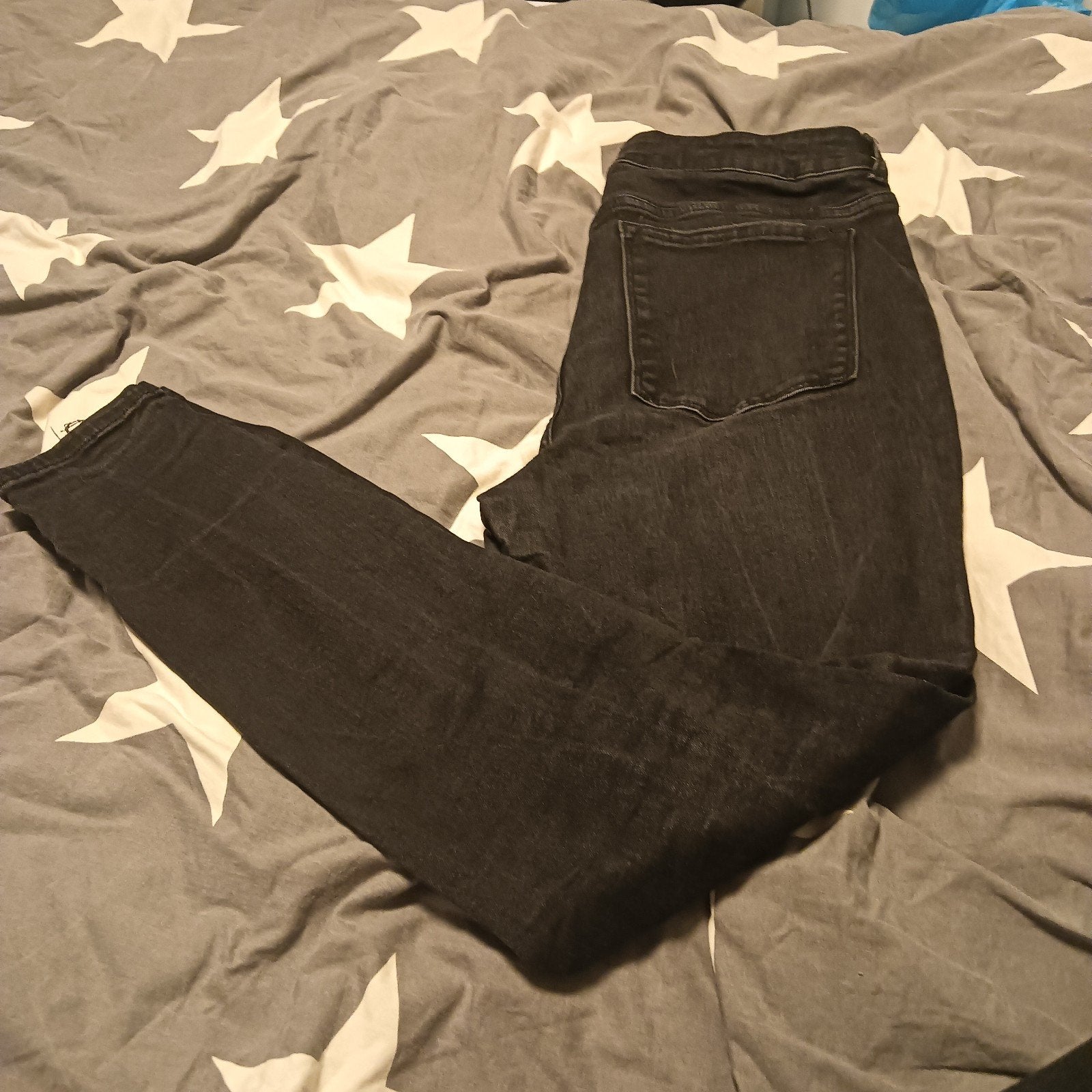 Zgan Zwart ripped jeans Denim Co maat 44, Kleding | Dames, Ophalen, Zo goed als nieuw, Zwart, W33 - W36 (confectie 42/44)