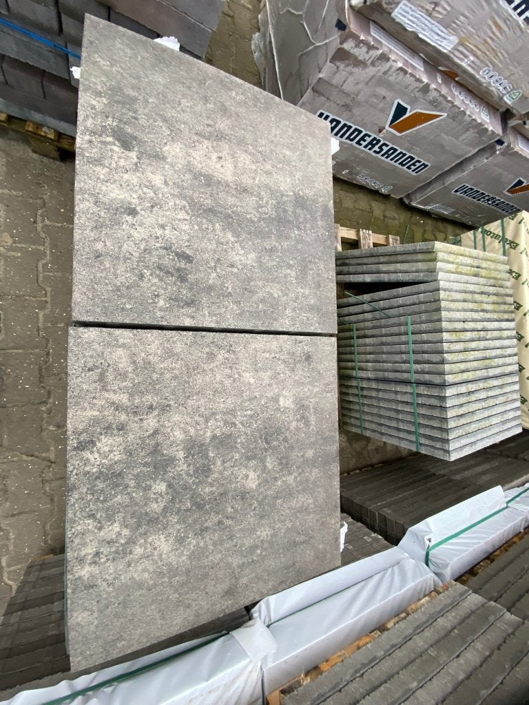 Baldosa basic 60x60 GrijsZwart Betonlook terrastegel J&W 142, Tuin en Terras, Ophalen, Nieuw, 10 m² of meer, Nvt