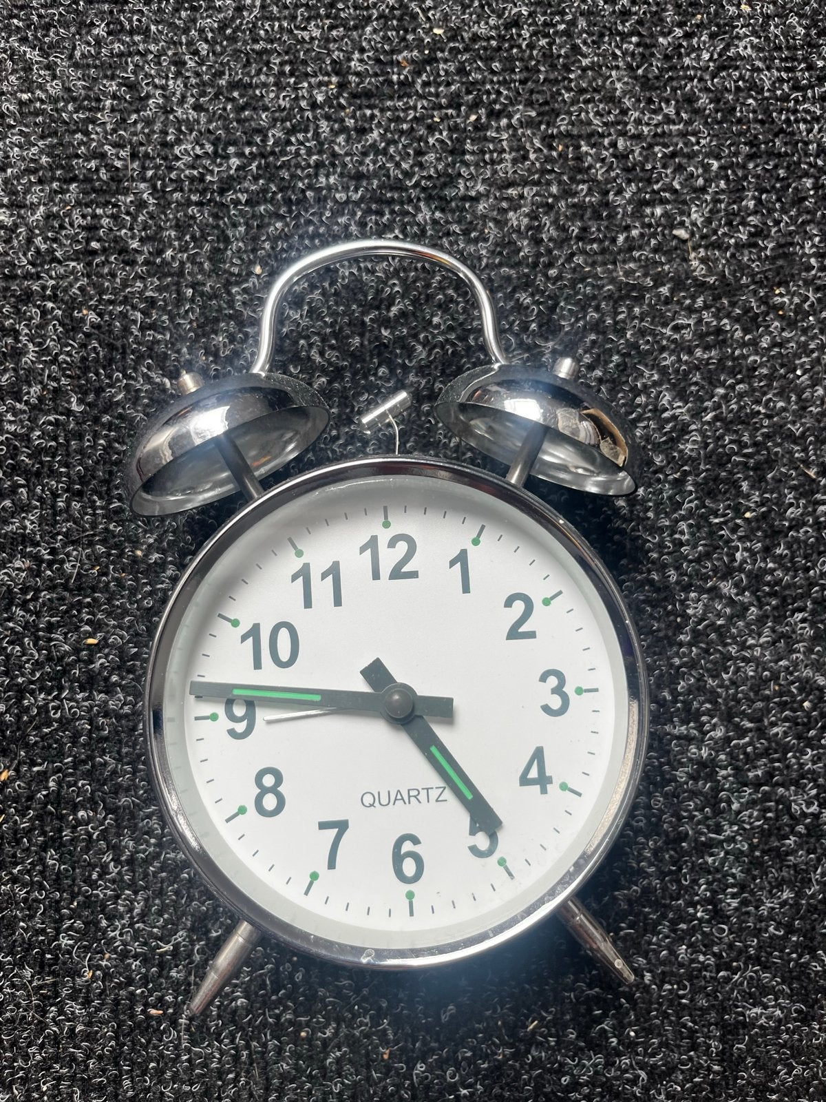 Vintage Wekker met Dubbele Bel - Analoog, Gebruikt, Vintage, Analoog, Werkt op batterijen