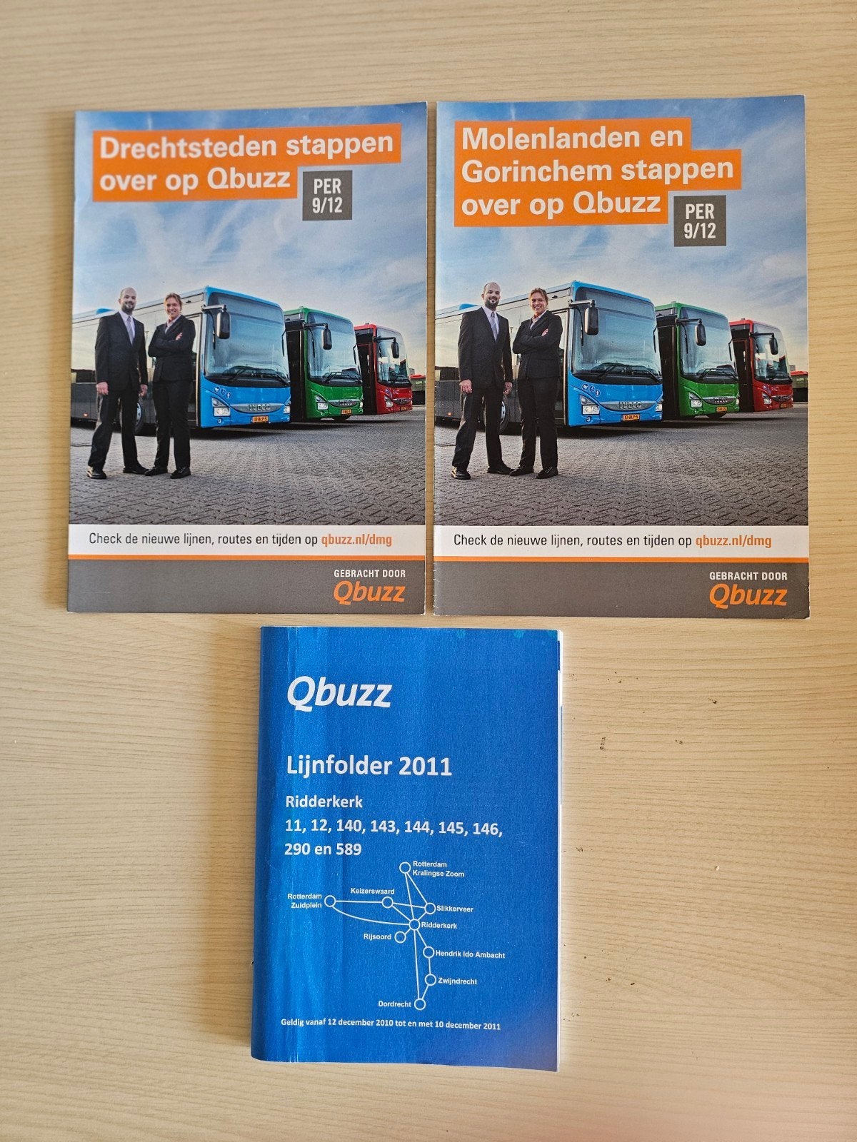 2 Qbuzz folders & dienstregeling, Ophalen of Verzenden, Trein