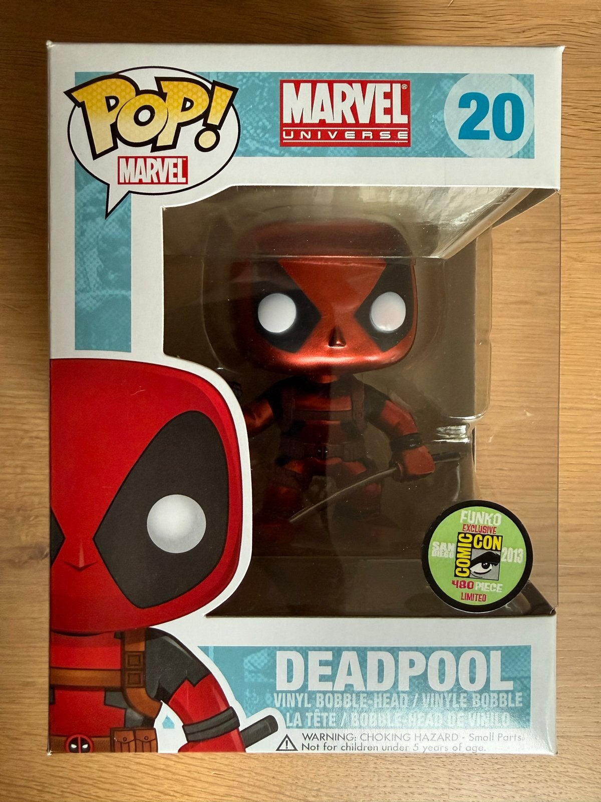 Zeldzame Deadpool Funko Pop SDCC Exclusief - Gelimiteerd 480, Ophalen of Verzenden, Zo goed als nieuw