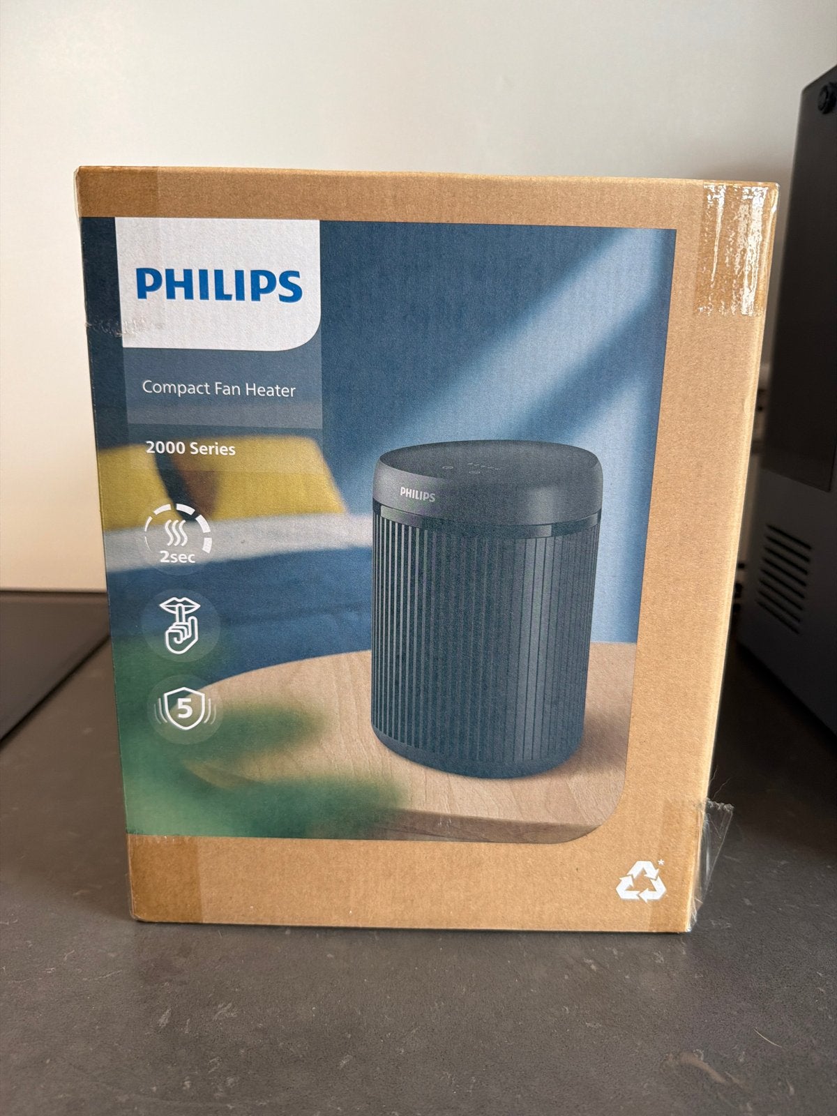 Philips Compact Fan Heater 2000 Serie CX2120/01, Witgoed en Apparatuur, Airco's, Ophalen, Tafel- of Grondventilator, Verwarmen