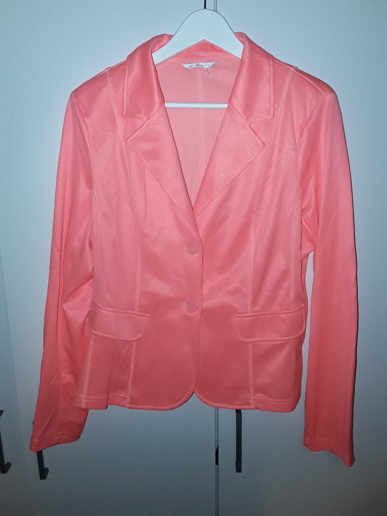 Miss Etam Fel Roze/Oranje Blazer Met Knopen Maat XL, Maat 46/48 (XL) of groter, Nieuw, Oranje, Ophalen of Verzenden