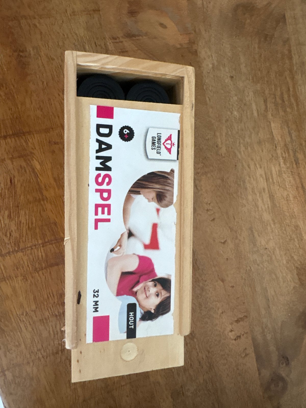 Nieuw Houten Damstenen- Longfield Games, Ophalen of Verzenden, Nieuw
