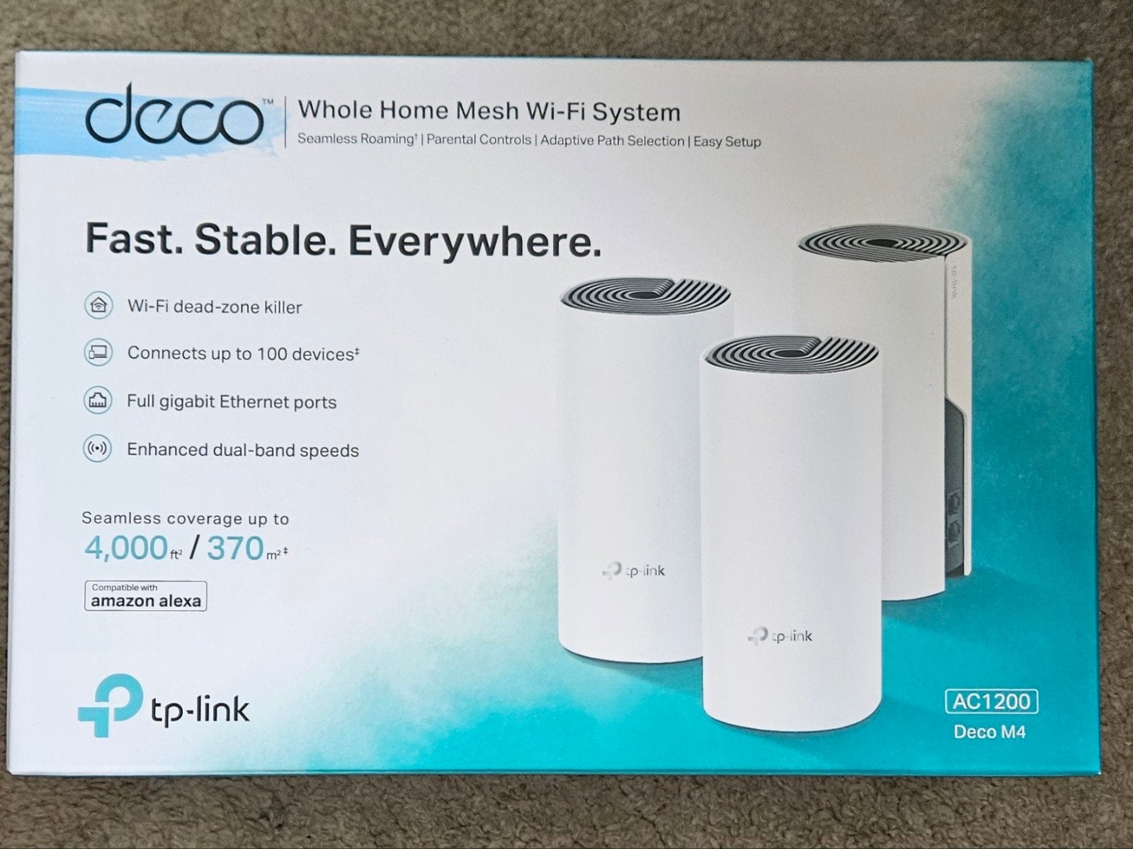 TP-Link Deco M4 AC1200 Whole Home Mesh Wi-Fi Systeem, Computers en Software, Routers en Modems, Ophalen, Nieuw, Router, TP-Link