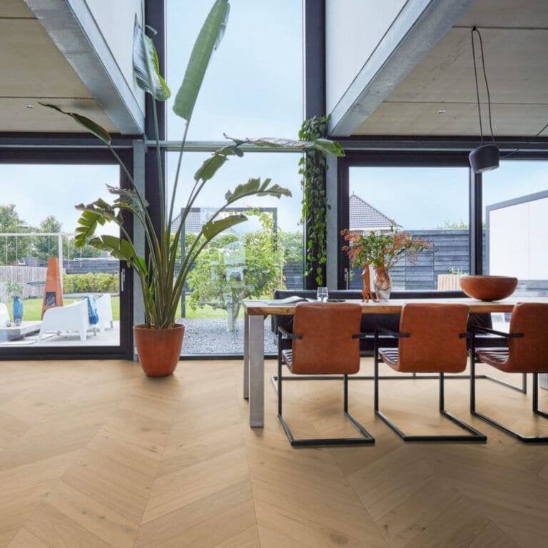 Hongaarsepunt Lamel Parket Rustiek Blank - vooraf geolied, Parket, Hongaarsepunt lamel parket vloer, 75 m² of meer, Nieuw