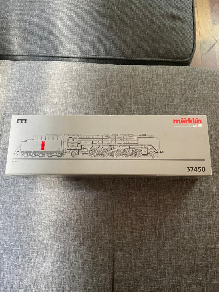 Marklin 37450 FX Sound BR45 DB stoomlok nieuwstaat, Hobby en Vrije tijd, Modeltreinen | H0, Wisselstroom, Locomotief, Ophalen of Verzenden