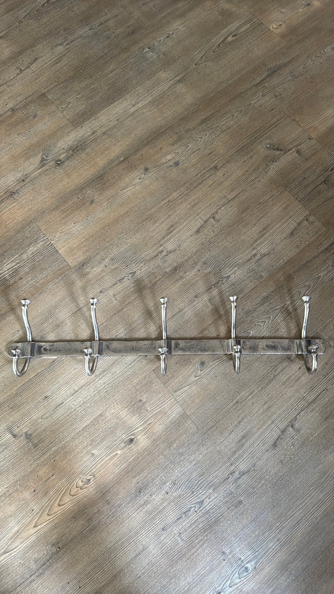 Kapstok 5 haken zilver, Zo goed als nieuw, Minder dan 100 cm, Hout, Ophalen
