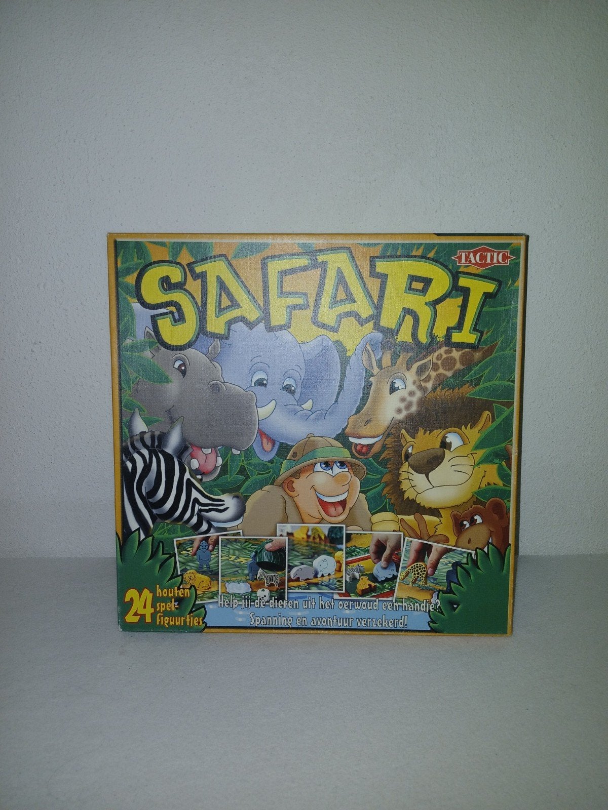 Tactic Safari Bordspel met 24 houten figuurtjes, Ophalen, Gebruikt, Tactic