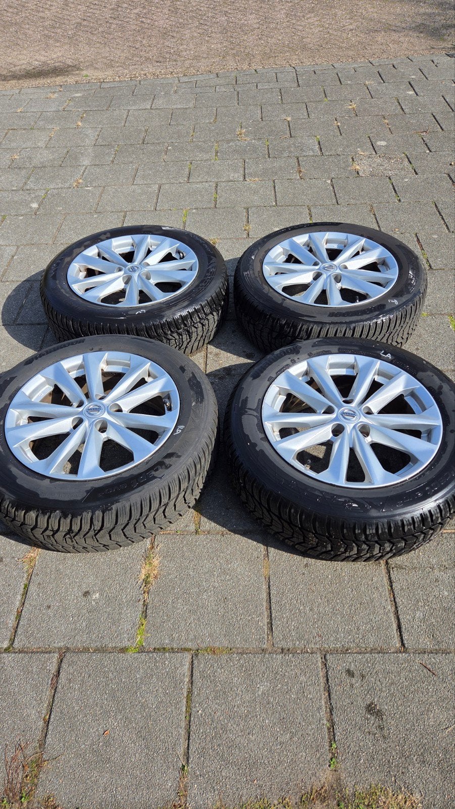 Nissan Qashqai Juke Renault Captur Velgen Winterbanden TPMS, Ophalen, Banden en Velgen, 17 inch, Winterbanden