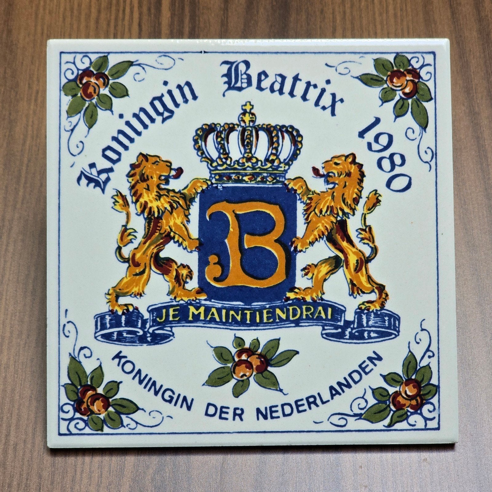 Tegel Koningin Beatrix 1980 - Kroning Nederland, Antiek en Kunst, Ophalen of Verzenden