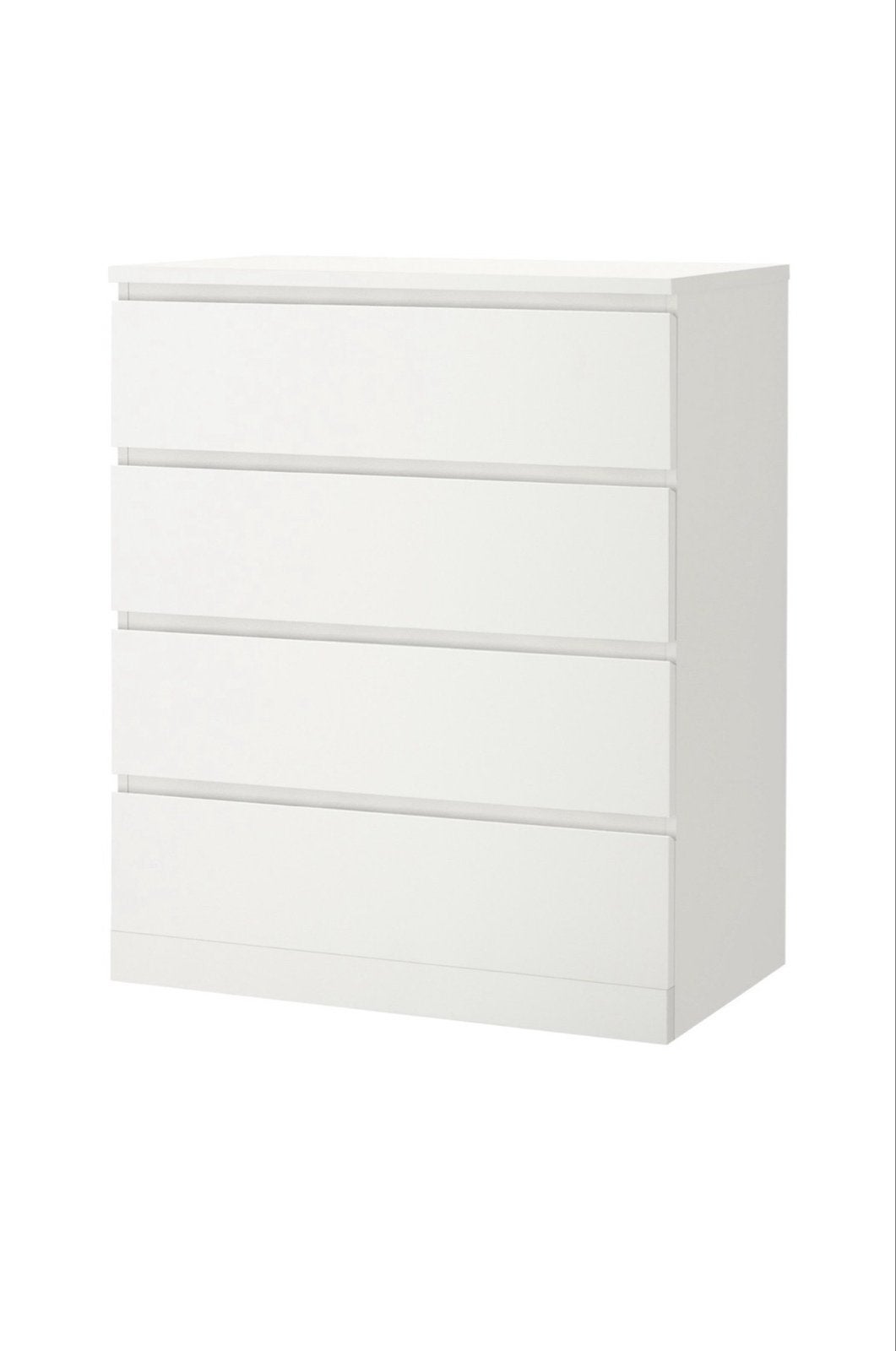 IKEA Malm ladekast met 4 laden - Wit, Huis en Inrichting, Kasten | Ladekasten, Ophalen, Gebruikt, 100 tot 150 cm, 50 tot 100 cm