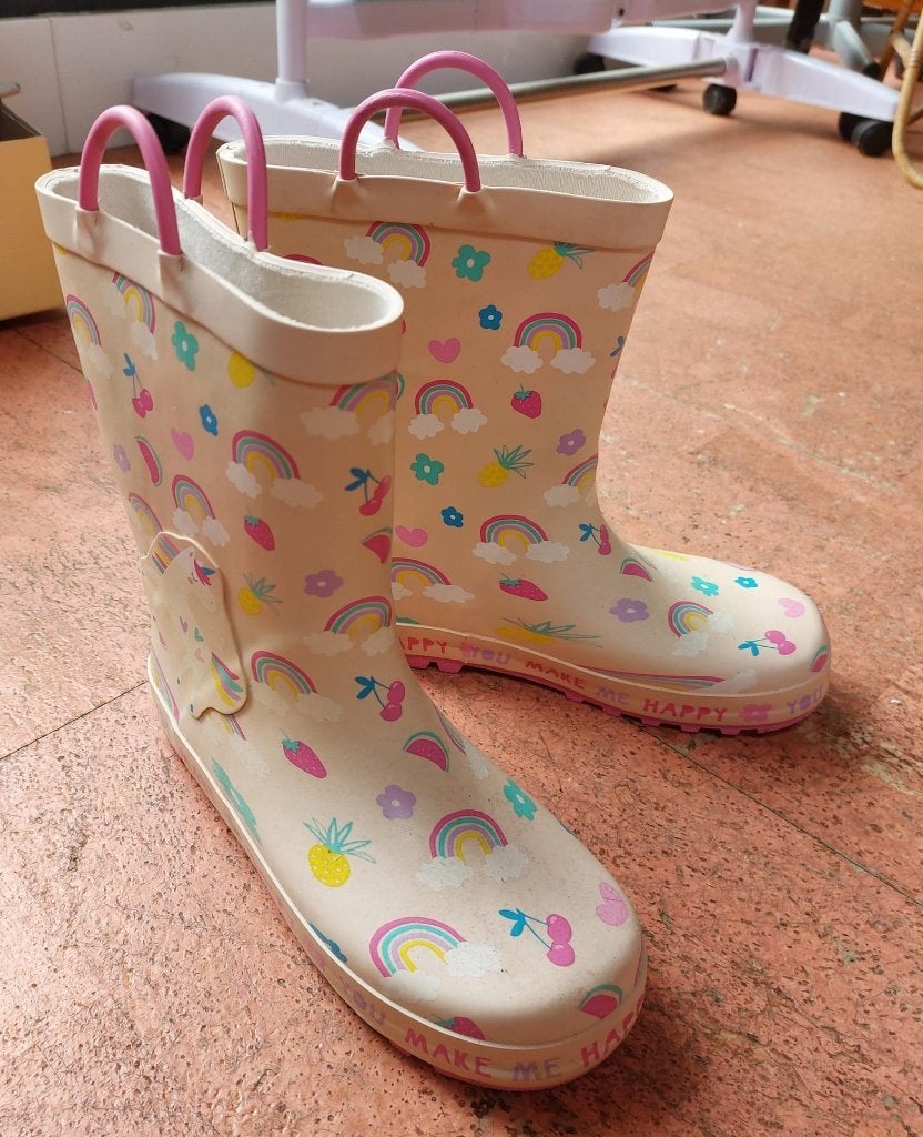 Regenlaarzen eenhoorn en regenboog maat 35, Meisje, Ophalen of Verzenden, Van haren, Laarzen