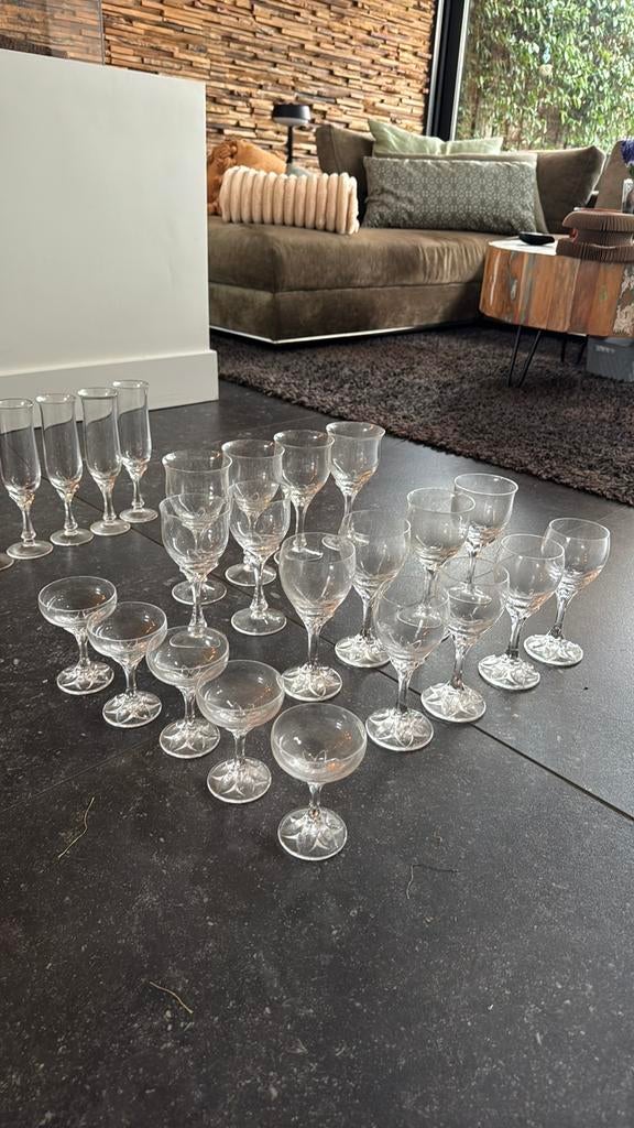 25 delig villeroy en bovh  kristallen glazen, Antiek en Kunst, Ophalen of Verzenden