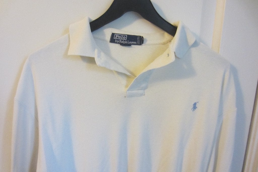Polo by Ralph Lauren poloshirt lange mouw maat L -, Kleding | Dames, T-shirts, Wit, Maat 42/44 (L), Ophalen of Verzenden, Zo goed als nieuw