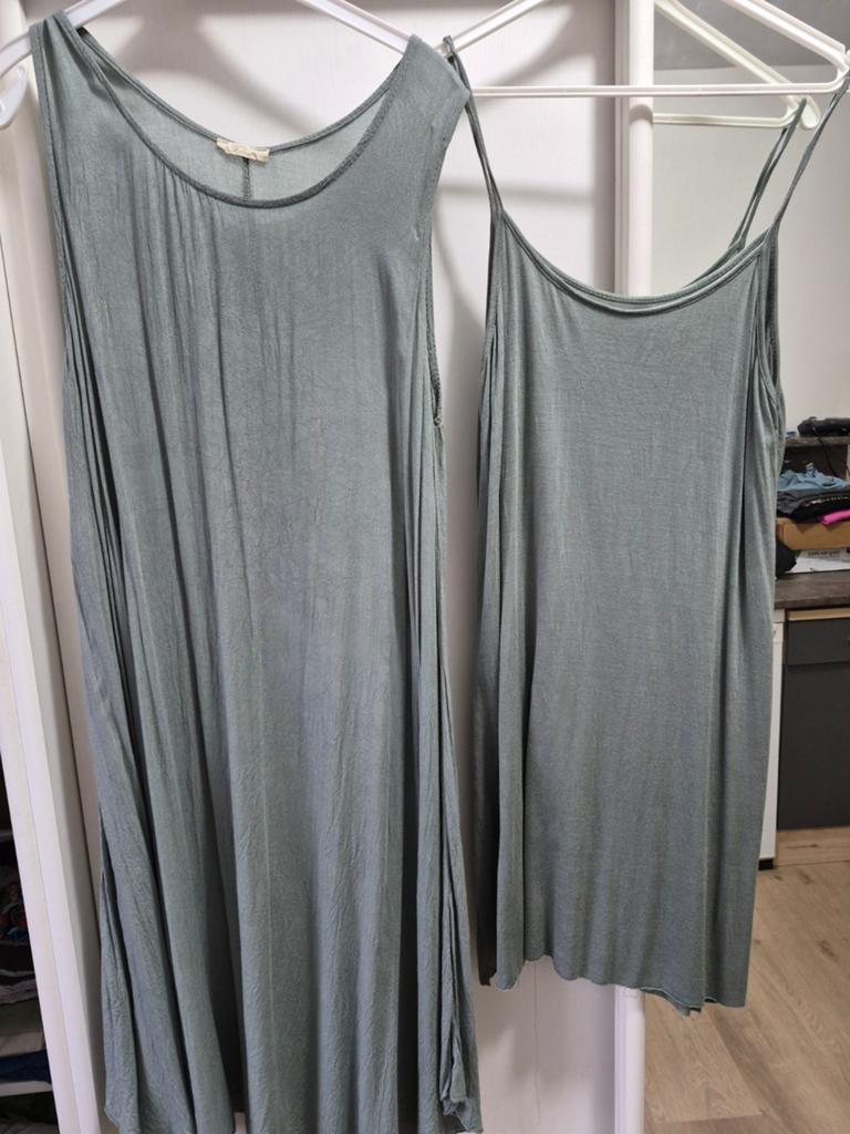 Kalk groene jurk one size oud groen ibiza boheme xl, Maat 46/48 (XL) of groter, Ophalen of Verzenden, Zo goed als nieuw, Felicita