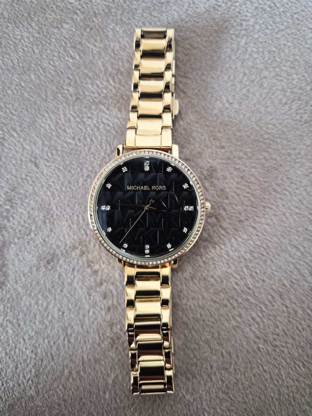 Michael Kors Dameshorloge Goudkleurig met Strass, Staal, Staal, Polshorloge, Zo goed als nieuw