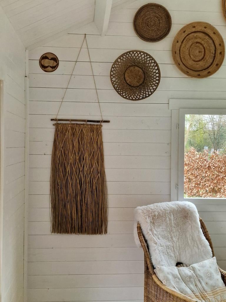 Rotan wandhanger, bohostijl, Ophalen of Verzenden, Zo goed als nieuw