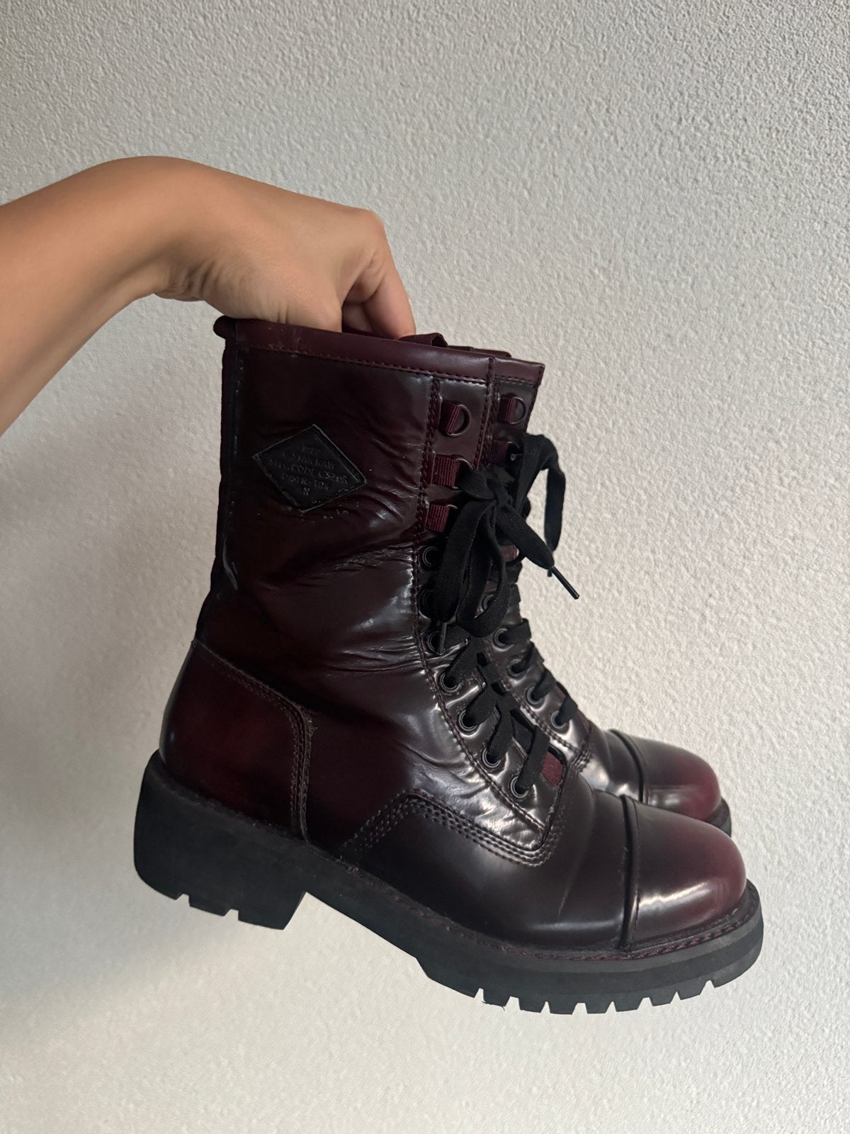 G-Star Raw bordeaux rode grove laarzen, Kleding | Dames, Lage of Enkellaarzen, G-Star, Ophalen of Verzenden, Zo goed als nieuw