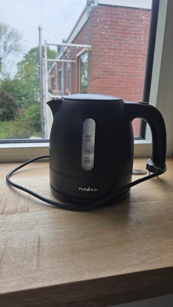 Nedis waterkoker 1.0L - Zwart, in goede staat, Ophalen of Verzenden
