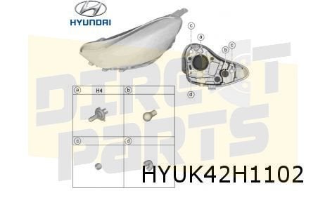 Hyundai i10 3/20-6/23 koplamp Rechts (H4) Origineel 92102K70, -, Voor, -, Nieuw