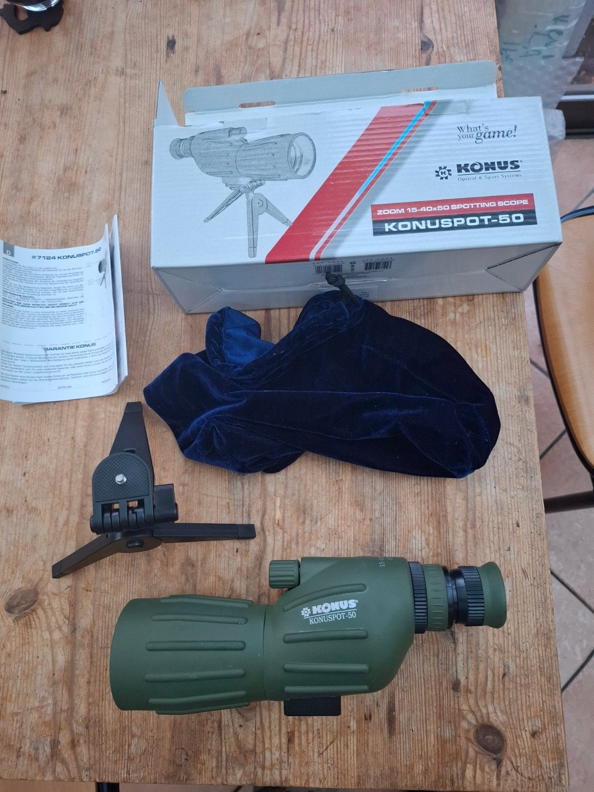 Konus Konuspot-50 15-40x50 Spotting Scope met statief, Lenzentelescoop (refractor), Met statief, Ophalen of Verzenden, Zo goed als nieuw