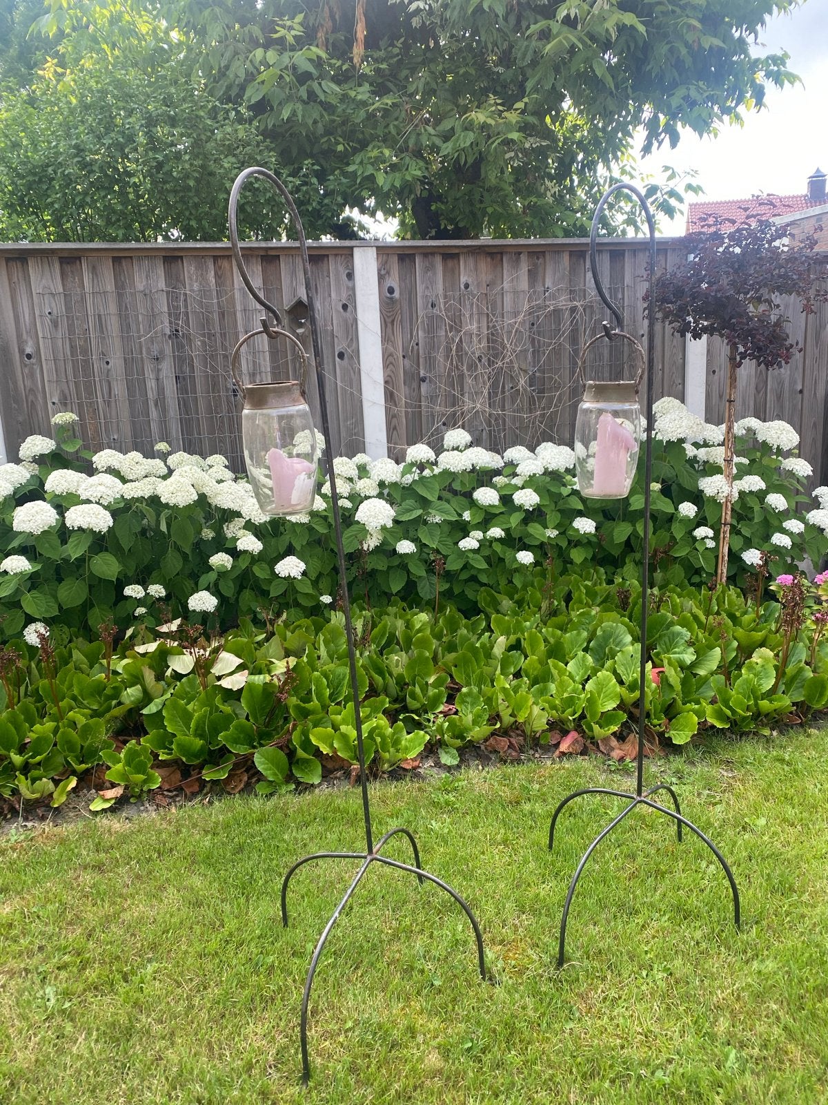 Set van 2 tuinfakkels / lantaarnhouders, Tuin en Terras, Tuinstekers, Ophalen, Gebruikt