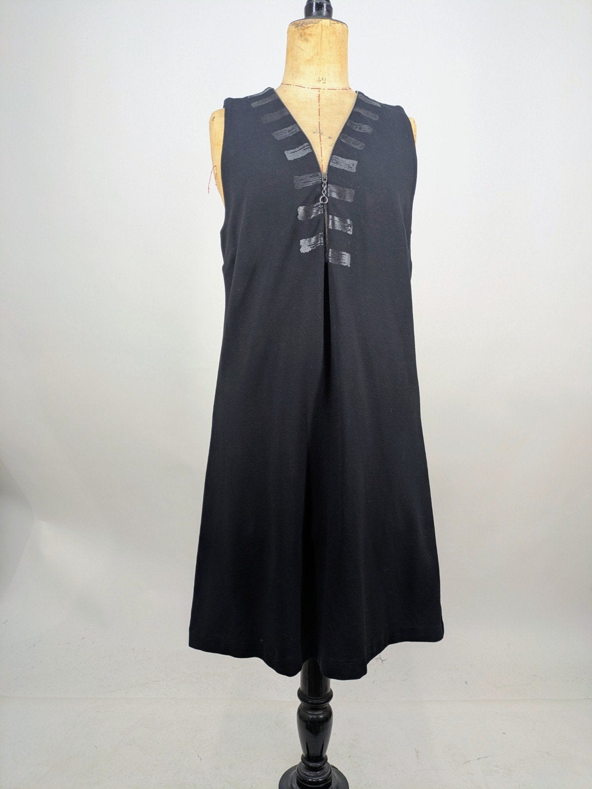 Zwarte mouwloze jurk met rits van Cop Copine, Zwart, Maat 42/44 (L), Onbekend, Cop Copine
