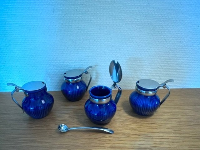 Scandinavische Porseleinen Mosterdpotjes, Antiek en Kunst, Ophalen of Verzenden