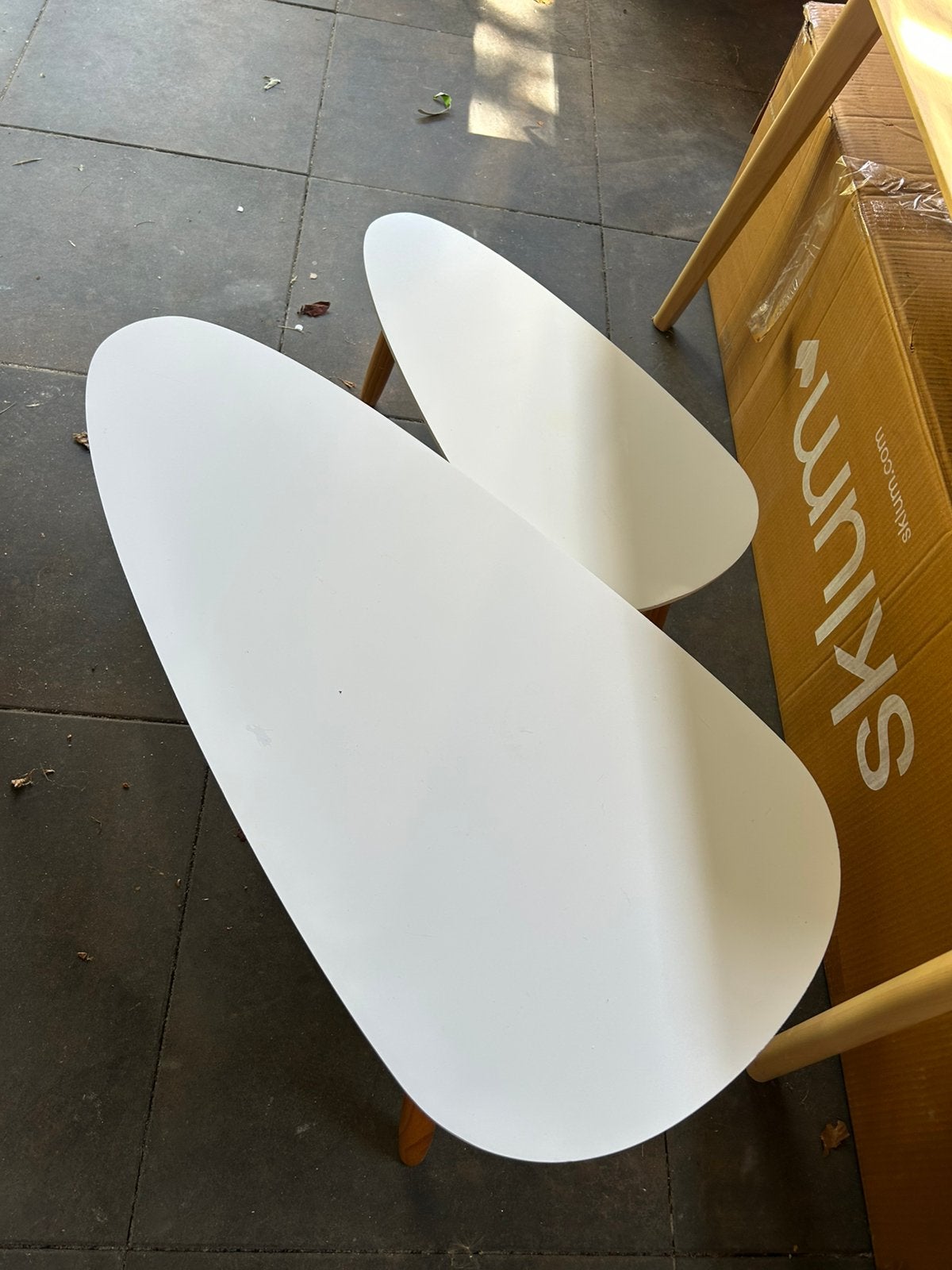 Salontafel set, Huis en Inrichting, Tafels | Salontafels, Ophalen, Zo goed als nieuw, Rond, 50 tot 100 cm