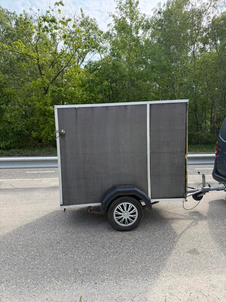 Gesloten aanhanger 750 kilo max witte kenteken, Ophalen of Verzenden, V, Z, Z