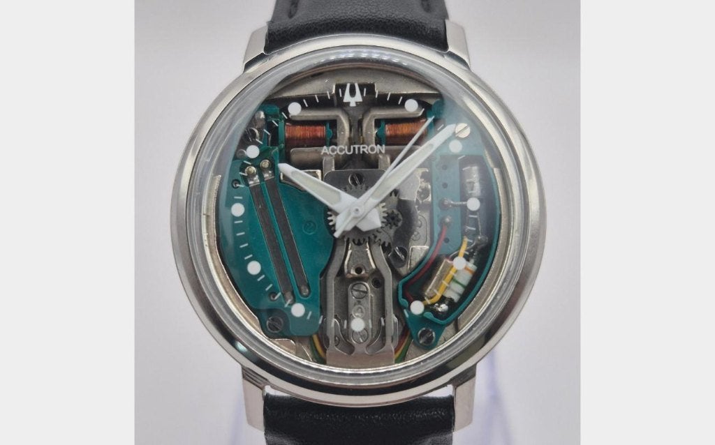 Bulova Accutron 214 Spaceview 1966 M6 stemvork staal, Ophalen of Verzenden