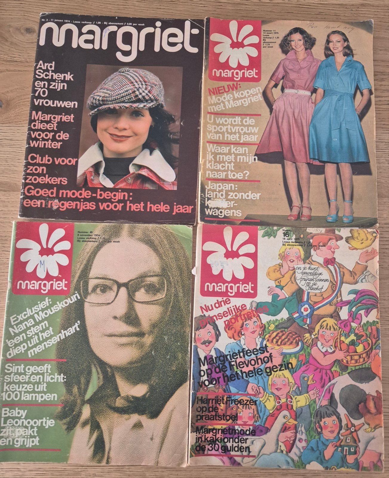 Margriet tijdschriften '74 en '75, Ophalen of Verzenden, Gelezen, Damesbladen