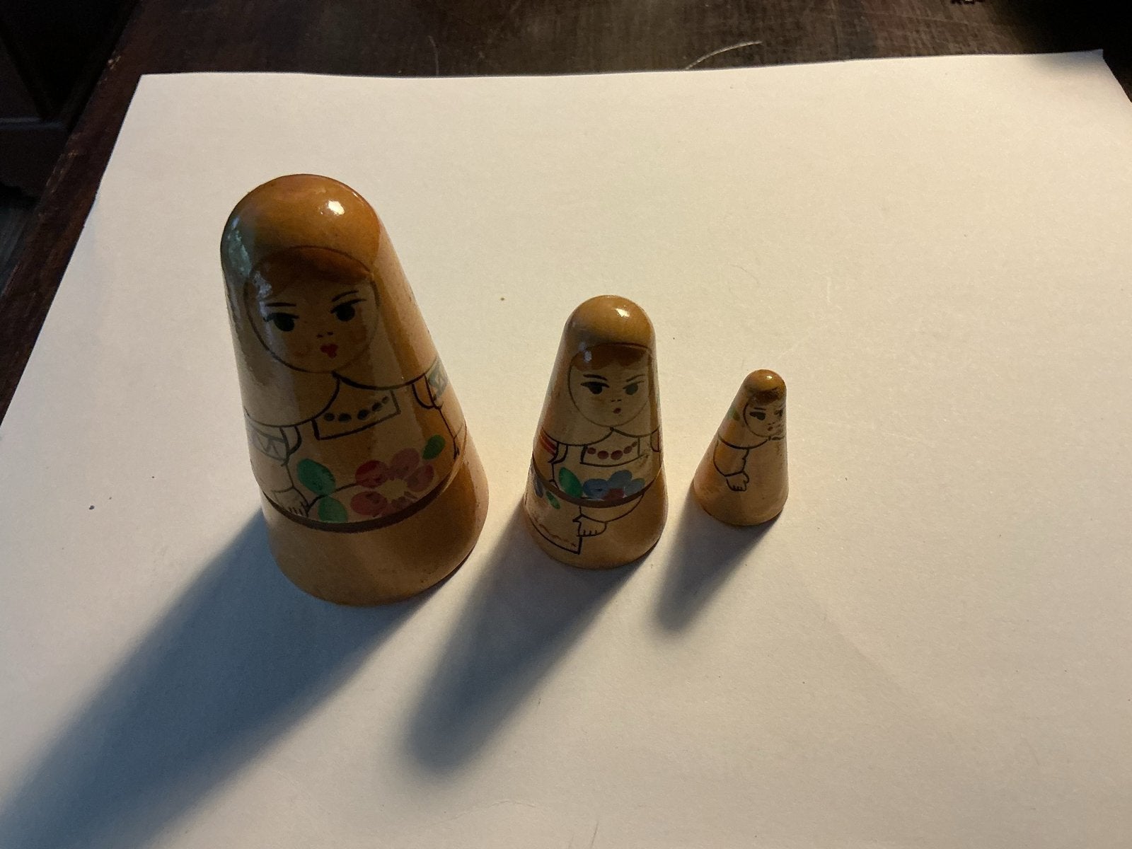 Set van 3 houten Matroesjka poppen opbr giro 555, Verzamelen, Ophalen of Verzenden, Zo goed als nieuw