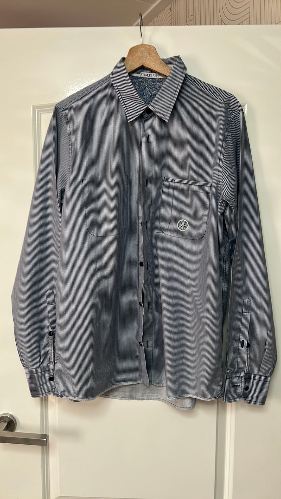 Mooie vintage overhemd van Stone Island maat M, Ophalen of Verzenden, Zo goed als nieuw