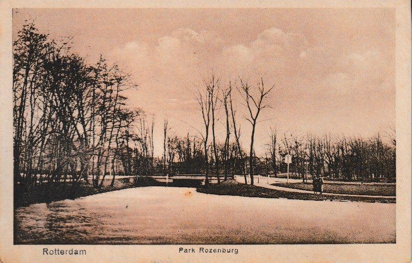 ROTTERDAM - PARK ROZENBURG, Ophalen of Verzenden, 1920 tot 1940, Ongelopen, Zuid-Holland
