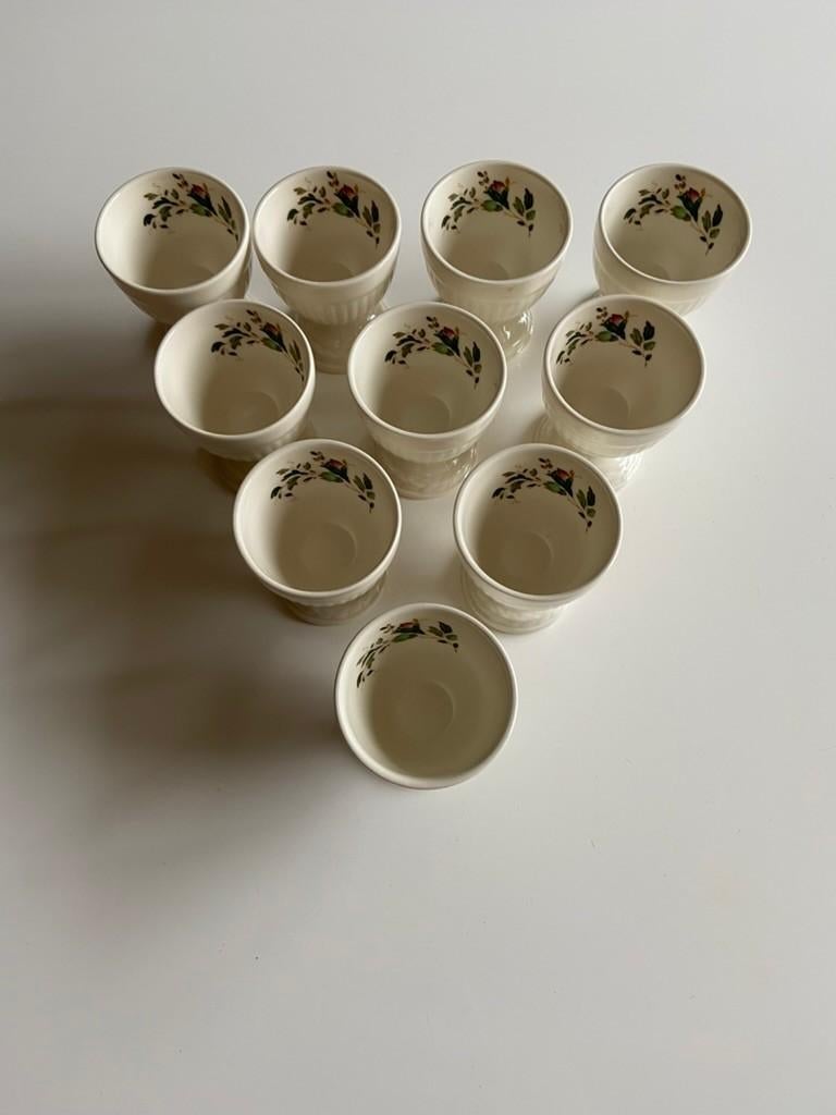 Wedgwood Conway eierdopjes creme bloemen, Ophalen of Verzenden