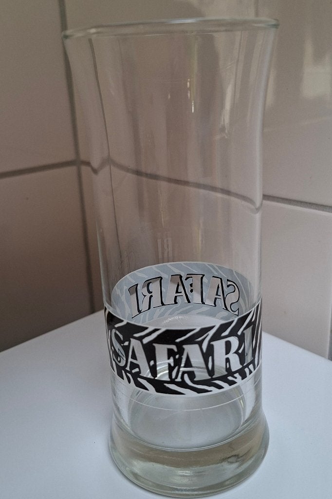 Vintage Safari glas., Glas of Glazen, Ophalen of Verzenden, Overige stijlen, Glas
