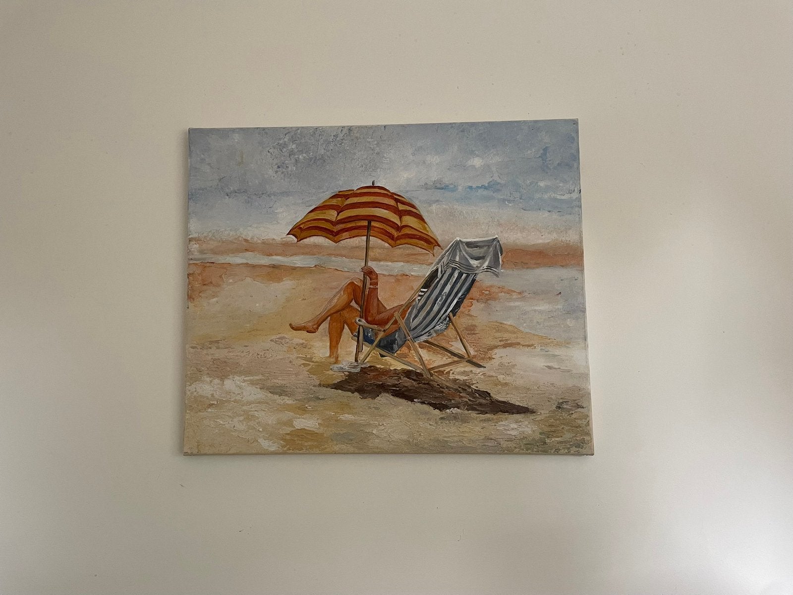 Zon, zee en zomer. Acryl op linnen,, Ophalen of Verzenden