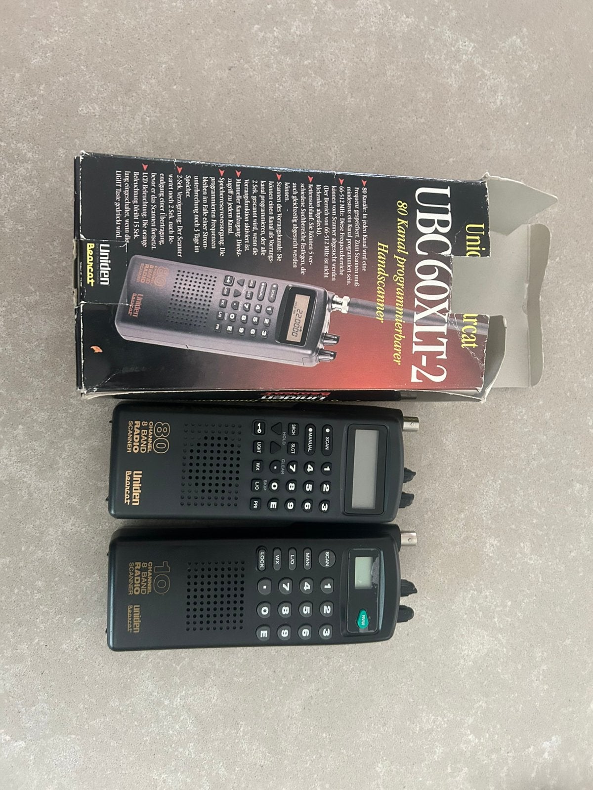 Vintage Uniden Bearcat Scanners – 2 Stuks Inclusief Doos, Ophalen of Verzenden, Zo goed als nieuw