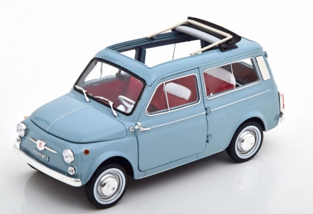 FIAT 500 GIARDINIERA '64 BLAUW SCHAAL 1/18 NOREV REF. 187726, Verzenden, Nieuw, Auto, Norev