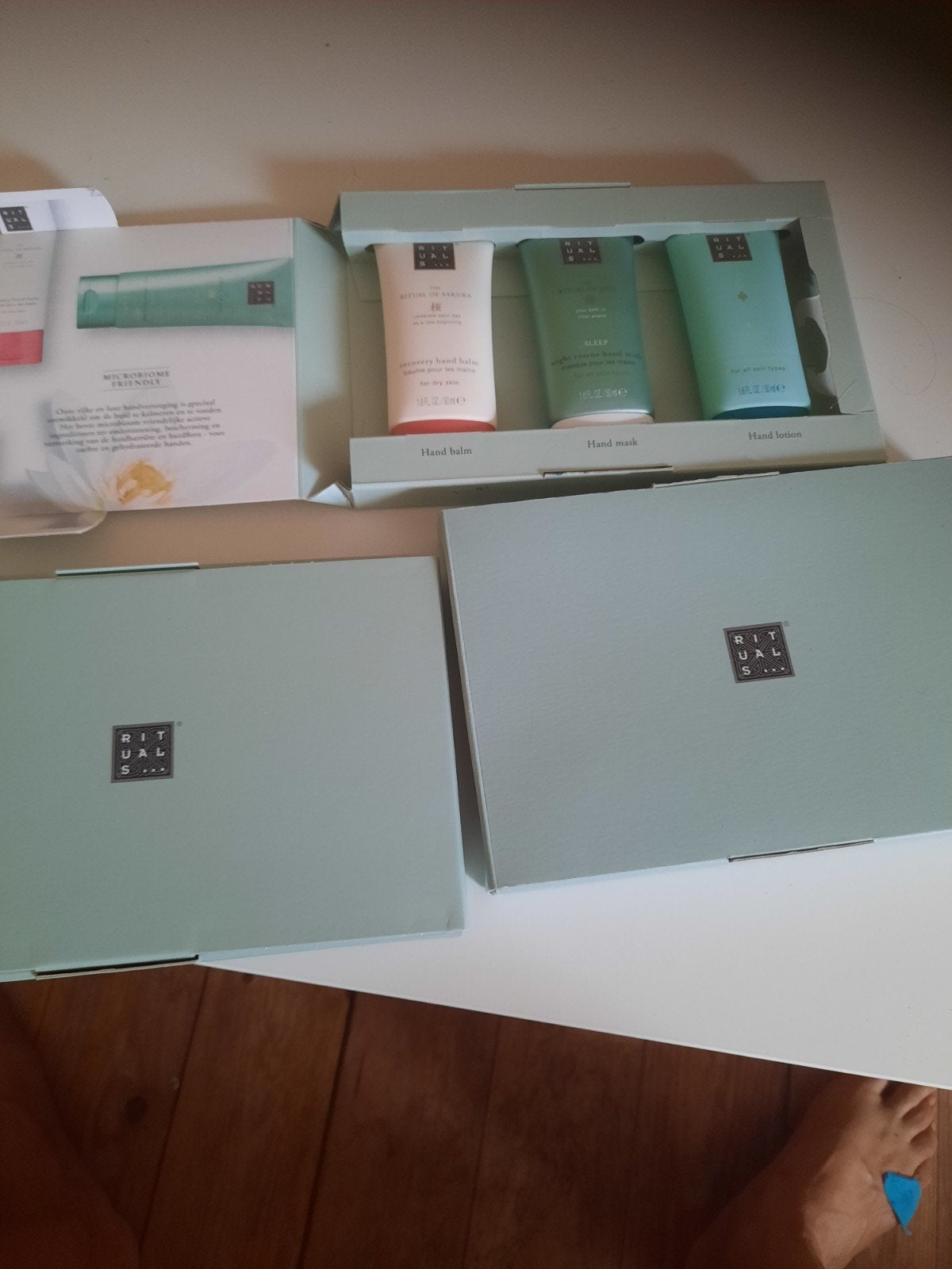 Drie nieuwe doosjes Rituals handverzorging, Ophalen of Verzenden, Nieuw, Bodylotion, Crème of Olie